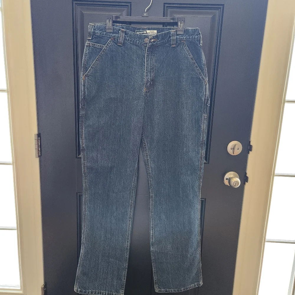 Carhartt Loose Fit Carpenter Jeans Denim Work Dungaree Men’s 33x34 NWT